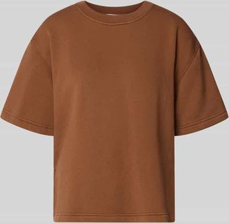 Rich & Royal Sweatshirt mit 1/2-Arm und Rundhalsausschnitt in Cognac, Gr&ouml;&szlig;e XL