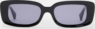 AllSaints Mens Acetate Sonic Rectangular Sunglasses, Size: One Size