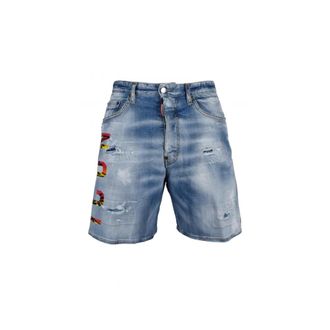 Dsquared2 Korte Broeken, Heren, Blauw, M, Denim, Icon Denim Shorts
