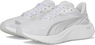 Puma Electrify Nitro 4 Running Shoes Womens Running Shoes Puma White/Feather Gray : 10.5 B - Medium, Synthetic