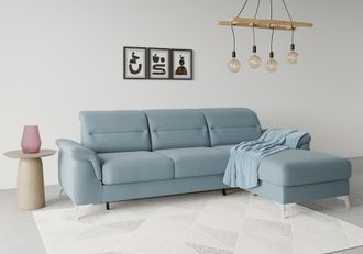 Sit&more Ecksofa »Sinatra L-Form« mit Recamiere, optinal mit Kopfteilverstellung und Armteilfunktion