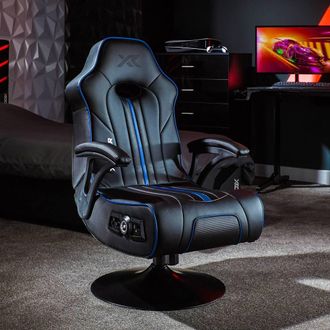 X Rocker Torque Console Gaming Chair with 2.1 Audio Speakers in Blue
