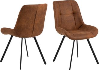 Furniture To Go Waylor Dining Chair in Brown Fabric