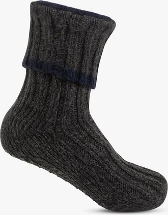 Totes Mens Totes Toasties RECYCLED CHUNKY SLIPPER SOCK Mens Grey - Size: 2.5/3/3.5/4/12.5/12/11.5/10.5/11/10/15.5/15/14.5/14/13.5/13/7.5/8/8.5/9/9.5/16/4.5