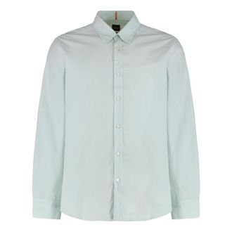 HUGO BOSS Hugo, Formal Shirts, male, Blue, Size: 2XL Relegant_6 Cotton Poplin Shirt