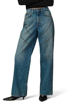 Joe's The Harlowe Embellished High Waist Wide Leg Jeans in Mellow at Nordstrom Rack, Size 25