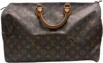 Louis Vuitton Vintage, unisex, Bruin, ONE Size, Leer, Pre-owned Monogram Speedy Handbag M41522