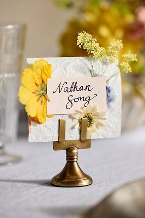 Terrain Metal Place Card Holders, Set of 12
