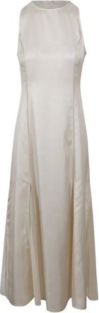 Loulou Studio Midi Dresses, female, Beige, Size: M Silk Dress