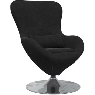 vidaXL Egg Chair Black 63 x 73 x 90 cm Velvet Vidaxl