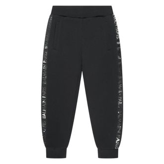 Balmain Boys Logo Joggers in Black - male - Balmain - Sweatpants - Black - 10 Y - Kids