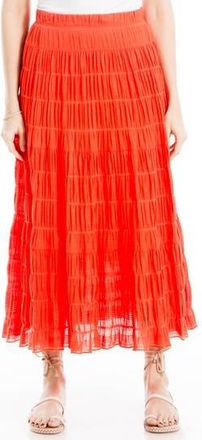 Max Studio Textured Midi Skirt in Papaya at Nordstrom Rack, Size X-Small