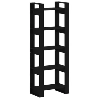 vidaXL Vidaxl - Estanter&iacute;a/divisor De Espacios Madera Maciza Negro 60x35x160 Cm