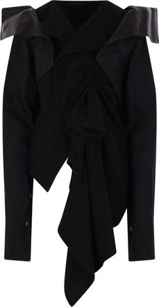 Yohji Yamamoto draped jacket - Nero
