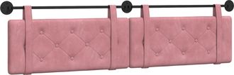 vidaXL Cabecero Colgante Rosa Terciopelo Vidaxl