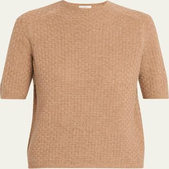 Lafayette 148 New York Basket Stitch Cashmere Sweater