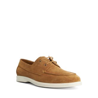 Dune London Mens Boldman - Tan Suede Boat Shoes - Size UK 11