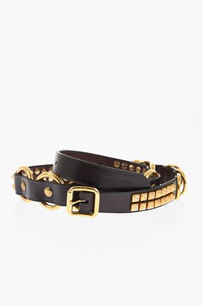 Dsquared2 Leather Belt With Gold-Tone Studs 25 mm Dsquared2