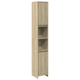 vidaXL Armario De Ba&ntilde;o Madera Contrachapada Color Roble 30x30x183,5 Cm Vidaxl