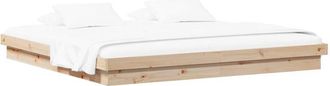 vidaXL Estructura De Cama Natural 200 X 200 Cm Madera De Pino Macizo Vidaxl