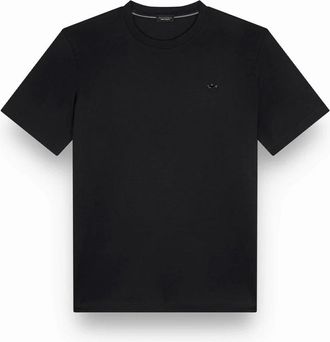 Paul & Shark Gebreid Katoenen T-Shirt - Heren - T-shirts - Zwart - 3XL - Katoen - Tops