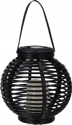 Progarden Linterna Solar Negra Bola 21 Cm Led Amarillo