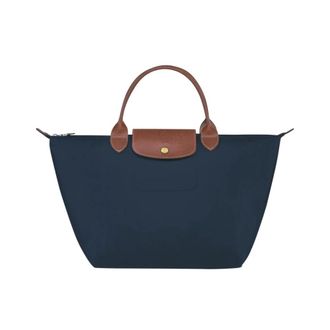 Longchamp Top-handle Tote - Dames - Tassen - Blauw - Maat: ONE Size Leer