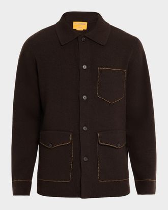 Guest In Residence Men & apos;s Cashmere Topstitch Work Jacket