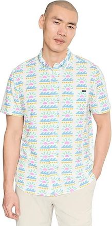 Chubbies The Easygoer (Performance Friday Shirt)- Solar Flare Mens Clothing Optic White-pattern Base : 2XL, Cotton/Spandex