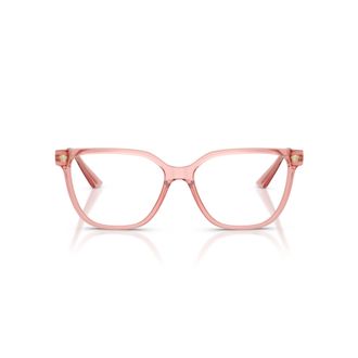 Versace 0ve3388u Translucent Pink Square Frame Eyeglasses