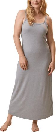 Kindred Bravely The Sunday Maternity & Nursing Maxi Dress in Grey Heather at Nordstrom, Size X-Large