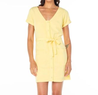 Roxy Kona Midi Dress In Yellow