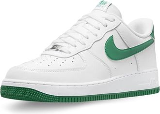 Nike Air Force 1 07 Mens Trainers Sneakers Leather Shoes FJ4146 (White/White/Malachite 102) UK12 (EU47.5)