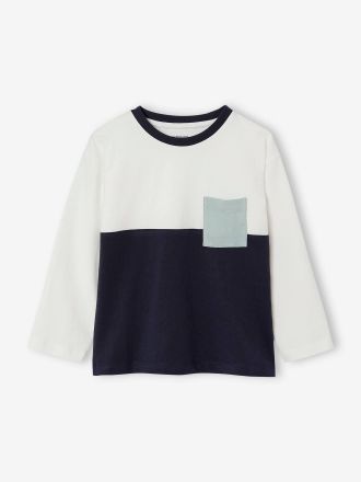Vertbaudet Jungen Shirt, Colorblock mintgr&uuml;n