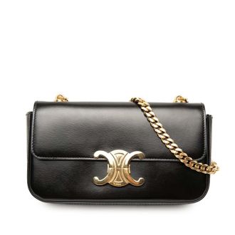 Celine Pre-owned Celine Shiny Calfskin Claude Chain Shoulder Bag Ladies FBKUX3HXTO6DXS8F