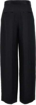 Khaite Womens Black Viscose Casual Pants