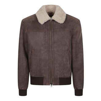 STEWART Sean Shearling Jas - Heren - Bomber jackets - Bruin - M - Jassen