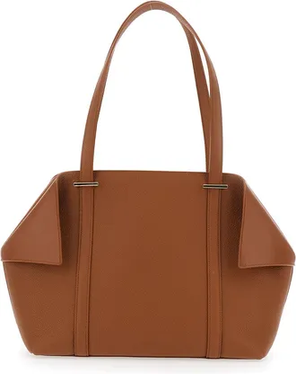 Ferragamo Womens Tote Bag, Brown Leather Calf Bags