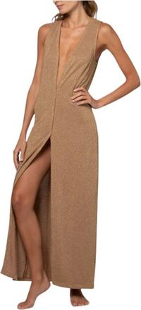 Beliza Truien & Vesten, Dames, Bruin, L, Maya Lange Vest