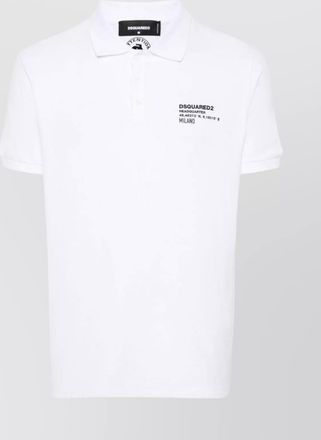 Dsquared2 cotton logo-print short-sleeve polo shirt
