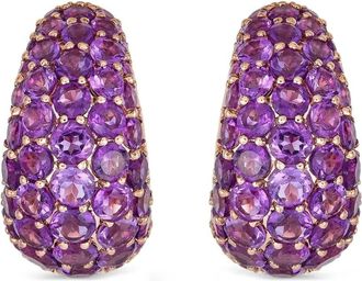 Piranesi 18kt ros&eacute;gouden Nudo oorbellen met amethist - Roze