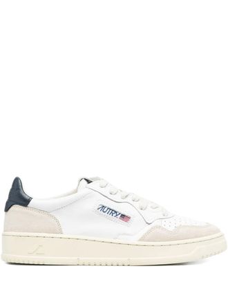 Autry Medalist Low suede logo leather sneakers - men - Calf Leather/Calf Suede/Nylon/Calf Leather/Rubber - 41 - White