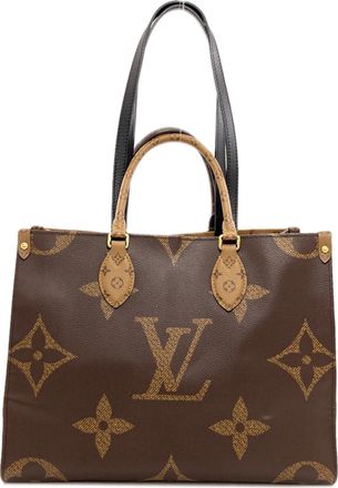 Louis Vuitton Brown Monogram Reverse Tote Bag (Pre-Owned)
