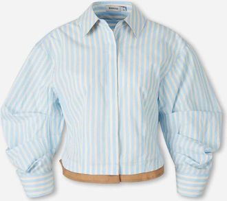 SIMKHAI Striped Cropped Shirt