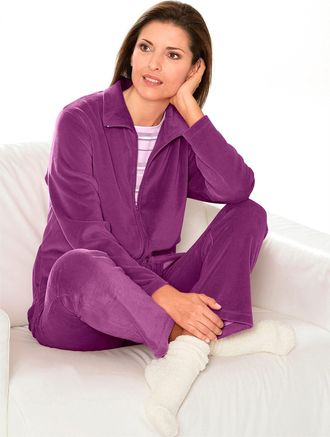 Comtessa Hausanzug COMTESSA, Damen, Gr. 18/19, lila (beere), 80% Baumwolle, 20% Polyester, Homewear-Sets Hausanzug