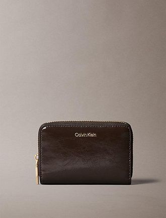 Calvin Klein RFID Glossy Square Zip-Around Wallet