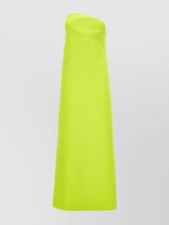 Sportmax strapless maxi dress with asymmetric neckline and front slit