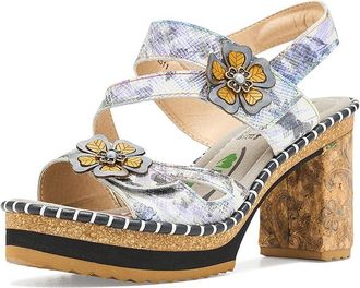 L'Artiste by Spring Step Escapartist Womens Dress Sandals Blue : EU 42 (US Womens 10.5-11) M, Leather