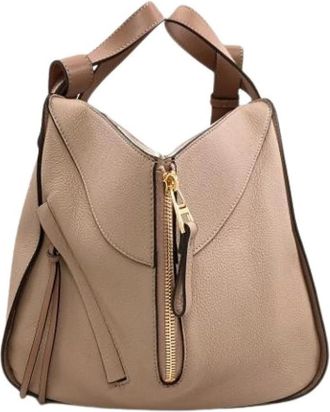Loewe Pre-owned Handbag - Dames - Vintage Handtas - Beige - ONE Size - Leer - Vintage