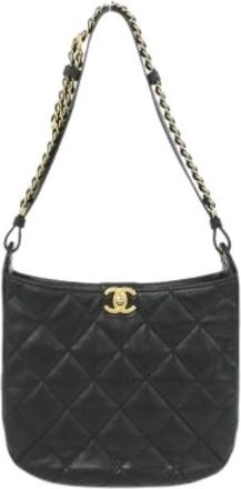 Chanel Pre-owned Vintage Shoulder Bag - Dames - Vintage Schoudertas - Zwart - ONE Size - Leer - Vintage